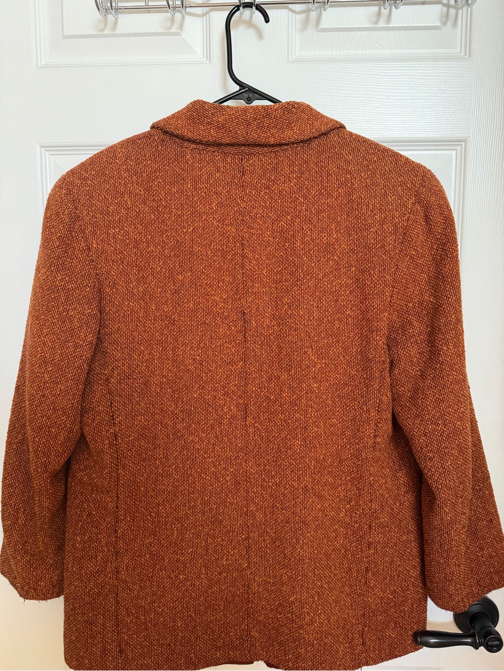 Vintage Lilli Ann Collections Union Made Wool Blazer, Burnt Orange, Size Large - Picture 8 of 10